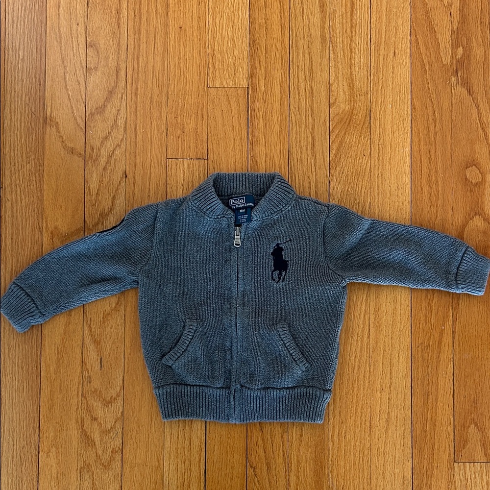 Polo by Ralph Lauren Kids Charcoal Zip-Up Sweater